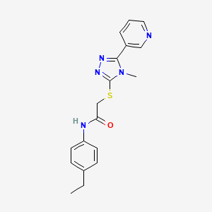 N-(4-ethylphenyl)-2-{[4-methyl-5-(pyridin-3-yl)-4H-1,2,4-triazol-3-yl]sulfanyl}acetamide