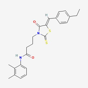 N-(2,3-dimethylphenyl)-4-[(5Z)-5-(4-ethylbenzylidene)-4-oxo-2-thioxo-1,3-thiazolidin-3-yl]butanamide