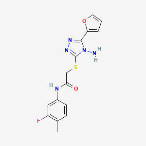 molecular formula C15H14FN5O2S B12135543 C15H14FN5O2S 