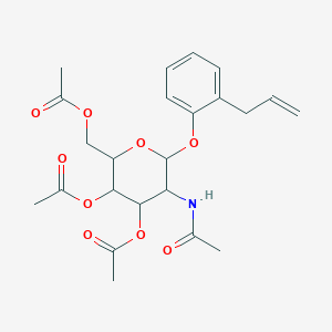 molecular formula C23H29NO9 B12135591 [3,4-Bis(acetyloxy)-5-acetamido-6-[2-(prop-2-en-1-yl)phenoxy]oxan-2-yl]methyl acetate 