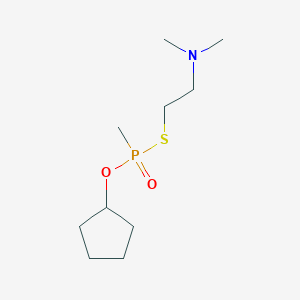 molecular formula C10H22NO2PS B1213560 2-[cyclopentyloxy(methyl)phosphoryl]sulfanyl-N,N-dimethylethanamine CAS No. 22925-95-7