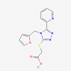 2-[4-(2-Furylmethyl)-5-(2-pyridyl)-1,2,4-triazol-3-ylthio]acetic acid