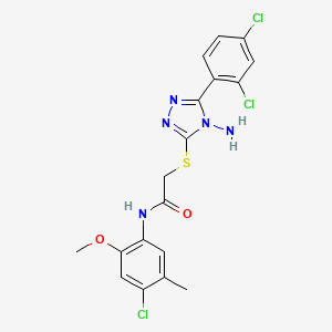 molecular formula C18H16Cl3N5O2S B12135663 C18H16Cl3N5O2S 