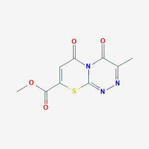 methyl 3-methyl-4,6-dioxo-4H,6H-[1,3]thiazino[2,3-c][1,2,4]triazine-8-carboxylate