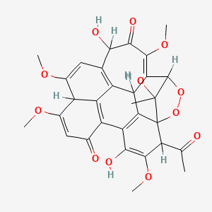 molecular formula C30H28O12 B1213573 Peroxyhypocrellin CAS No. 80047-67-2
