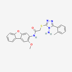 Acetamide,2-[[4-amino-5-(2-methylphenyl)-4H-1,2,4-triazol-3-YL]thio]-N-(2-methoxy-3-dibenzofuranyl)-