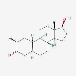 molecular formula C19H30O2 B1213579 (2alpha,5alpha,17beta)-17-Hydroxy-2-methylestran-3-one CAS No. 4267-75-8