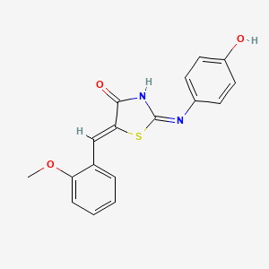 (2Z,5Z)-2-[(4-hydroxyphenyl)imino]-5-(2-methoxybenzylidene)-1,3-thiazolidin-4-one