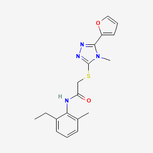 N-(2-ethyl-6-methylphenyl)-2-{[5-(furan-2-yl)-4-methyl-4H-1,2,4-triazol-3-yl]sulfanyl}acetamide