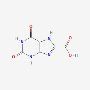 molecular formula C6H4N4O4 B1213585 Xanthine-8-carboxylic acid 