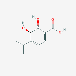 molecular formula C10H14O4 B1213588 cis-5,6-Dihydroxy-4-isopropylcyclohexa-1,3-dienecarboxylic acid 