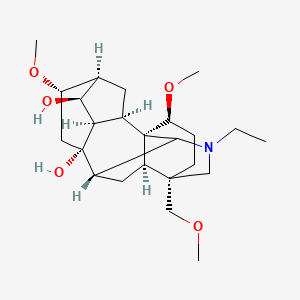 molecular formula C24H39NO5 B1213590 Talatizamine 