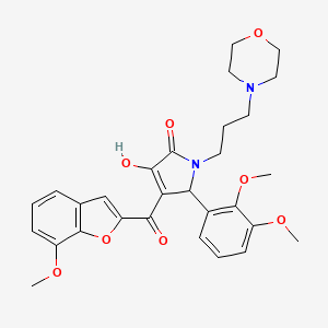 5-(2,3-Dimethoxyphenyl)-3-hydroxy-4-[(7-methoxybenzo[d]furan-2-yl)carbonyl]-1-(3-morpholin-4-ylpropyl)-3-pyrrolin-2-one