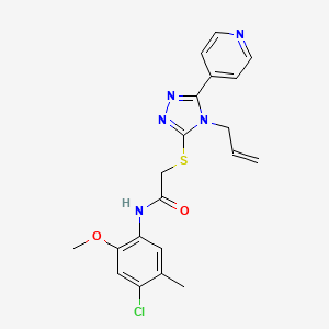 N-(4-chloro-2-methoxy-5-methylphenyl)-2-{[4-(prop-2-en-1-yl)-5-(pyridin-4-yl)-4H-1,2,4-triazol-3-yl]sulfanyl}acetamide