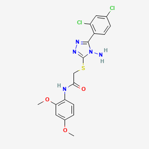 2-{[4-amino-5-(2,4-dichlorophenyl)-4H-1,2,4-triazol-3-yl]sulfanyl}-N-(2,4-dimethoxyphenyl)acetamide