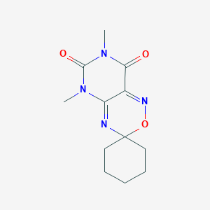 molecular formula C12H16N4O3 B1213605 5',7'-Dimethylspiro[cyclohexane-1,3'-pyrimido[5,4-c][1,2,5]oxadiazine]-6',8'-dione 