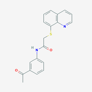 N-(3-acetylphenyl)-2-(quinolin-8-ylsulfanyl)acetamide