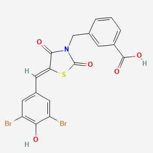 3-({5-[(3,5-Dibromo-4-hydroxyphenyl)methylene]-2,4-dioxo-1,3-thiazolidin-3-yl} methyl)benzoic acid