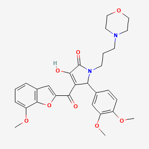 5-(3,4-Dimethoxyphenyl)-3-hydroxy-4-[(7-methoxybenzo[d]furan-2-yl)carbonyl]-1-(3-morpholin-4-ylpropyl)-3-pyrrolin-2-one