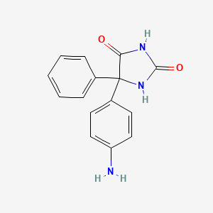 molecular formula C15H13N3O2 B1213612 p-Aminophenytoin CAS No. 88168-80-3