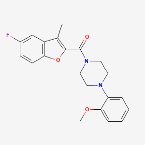 1-(5-Fluoro-3-methyl-1-benzofuran-2-carbonyl)-4-(2-methoxyphenyl)piperazine