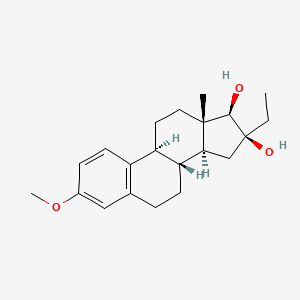 molecular formula C21H30O3 B1213617 3-Methoxy-16-ethylestra-1,3,5(10)-triene-16beta,17beta-diol CAS No. 6634-38-4