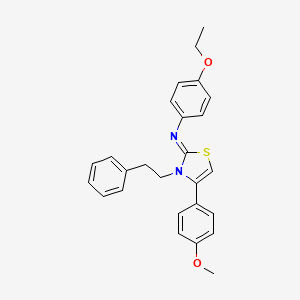 4-ethoxy-N-[(2Z)-4-(4-methoxyphenyl)-3-(2-phenylethyl)-1,3-thiazol-2(3H)-ylidene]aniline