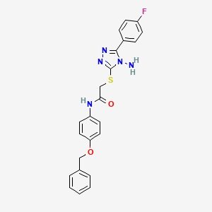 2-{[4-amino-5-(4-fluorophenyl)-4H-1,2,4-triazol-3-yl]sulfanyl}-N-[4-(benzyloxy)phenyl]acetamide