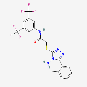 2-{[4-amino-5-(2-methylphenyl)-4H-1,2,4-triazol-3-yl]sulfanyl}-N-[3,5-bis(trifluoromethyl)phenyl]acetamide