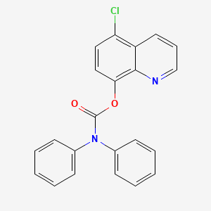 molecular formula C22H15ClN2O2 B12136272 (5-chloro(8-quinolyloxy))-N,N-dibenzamide 