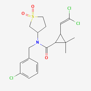 N-[(3-chlorophenyl)methyl]-3-(2,2-dichloroethenyl)-N-(1,1-dioxo-1lambda6-thiolan-3-yl)-2,2-dimethylcyclopropane-1-carboxamide