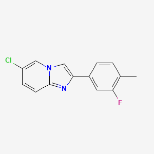 6-Chloro-2-(3-fluoro-4-methylphenyl)imidazo[1,2-a]pyridine