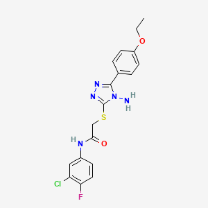 2-{[4-amino-5-(4-ethoxyphenyl)-4H-1,2,4-triazol-3-yl]sulfanyl}-N-(3-chloro-4-fluorophenyl)acetamide