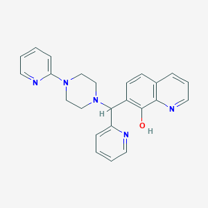 molecular formula C24H23N5O B12136337 7-[2-Pyridyl(4-(2-pyridyl)piperazinyl)methyl]quinolin-8-ol 