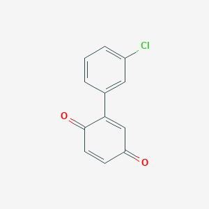 molecular formula C12H7ClO2 B12136347 2-(3-Chlorophenyl)cyclohexa-2,5-diene-1,4-dione CAS No. 75552-46-4