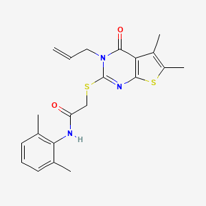 2-{[5,6-dimethyl-4-oxo-3-(prop-2-en-1-yl)-3,4-dihydrothieno[2,3-d]pyrimidin-2-yl]sulfanyl}-N-(2,6-dimethylphenyl)acetamide