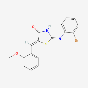 molecular formula C17H13BrN2O2S B12136385 (5Z)-2-[(2-bromophenyl)amino]-5-(2-methoxybenzylidene)-1,3-thiazol-4(5H)-one 