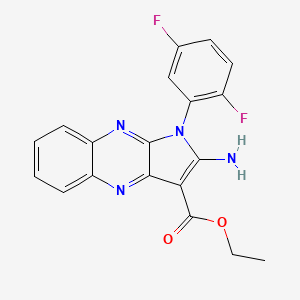 ethyl 2-amino-1-(2,5-difluorophenyl)-1H-pyrrolo[2,3-b]quinoxaline-3-carboxylate