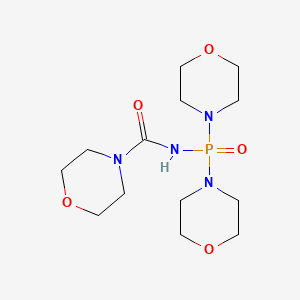 molecular formula C13H25N4O5P B12136454 n-(Dimorpholin-4-ylphosphoryl)morpholine-4-carboxamide CAS No. 16077-71-7