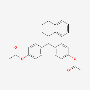 molecular formula C27H24O4 B1213649 Bis(p-acetoxyphenyl)-1,2,3,4-tetrahydro-1-naphthylidenemethane CAS No. 36415-57-3