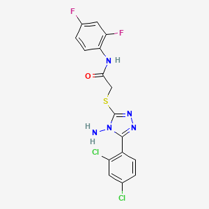 2-[4-amino-5-(2,4-dichlorophenyl)(1,2,4-triazol-3-ylthio)]-N-(2,4-difluorophen yl)acetamide