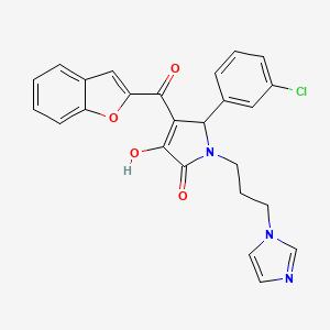 4-(1-benzofuran-2-ylcarbonyl)-5-(3-chlorophenyl)-3-hydroxy-1-[3-(1H-imidazol-1-yl)propyl]-1,5-dihydro-2H-pyrrol-2-one