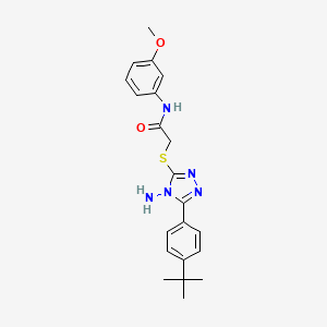 2-{4-amino-5-[4-(tert-butyl)phenyl](1,2,4-triazol-3-ylthio)}-N-(3-methoxypheny l)acetamide