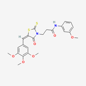 N-(3-methoxyphenyl)-3-[(5E)-4-oxo-2-thioxo-5-(3,4,5-trimethoxybenzylidene)-1,3-thiazolidin-3-yl]propanamide