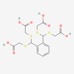 molecular formula C16H18O8S4 B1213656 Phthalyltetrathioacetic acid CAS No. 51865-21-5