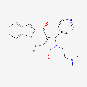 4-(1-benzofuran-2-ylcarbonyl)-1-[2-(dimethylamino)ethyl]-3-hydroxy-5-(pyridin-4-yl)-1,5-dihydro-2H-pyrrol-2-one