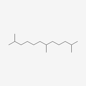 molecular formula C15H32 B1213657 2,6,11-Trimethyldodecane CAS No. 31295-56-4
