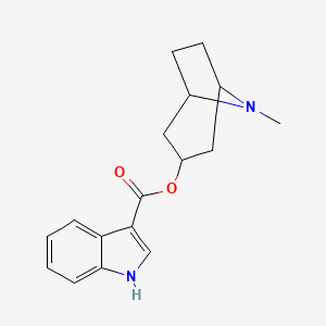 molecular formula C17H20N2O2 B1213664 8-methyl-8-azabicyclo[3.2.1]oct-3-yl 1H-indole-3-carboxylate 