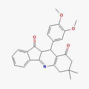 10-(3,4-dimethoxyphenyl)-7,7-dimethyl-7,8,10,10a-tetrahydro-6H-indeno[1,2-b]quinoline-9,11-dione