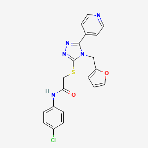 N-(4-chlorophenyl)-2-{[4-(furan-2-ylmethyl)-5-(pyridin-4-yl)-4H-1,2,4-triazol-3-yl]sulfanyl}acetamide